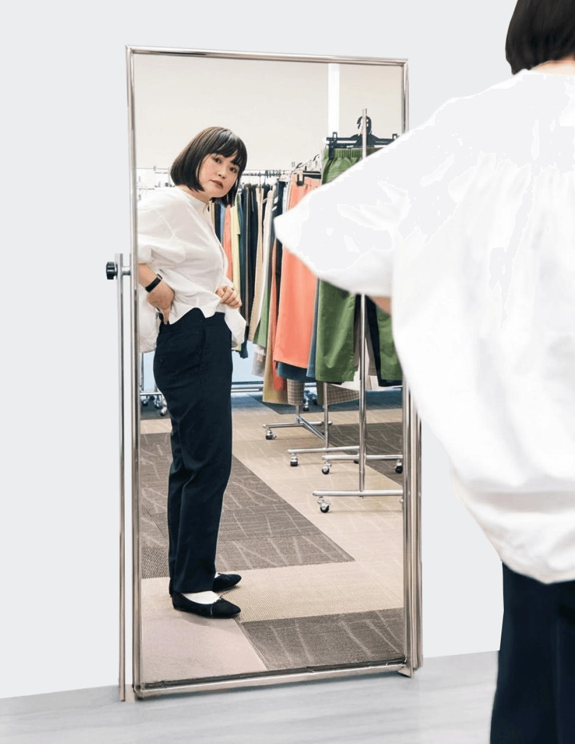 店舗で試着、レンタル